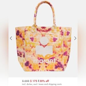Isabel Marant Yenky Tie Dye Canvas Tote